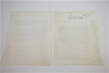1952 PGA Championship at Keller GC Letters, Qualifier Scorecard, & Pairing Sheet - Rod Munday Collection