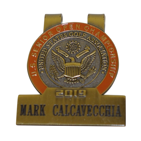 Mark Calcavecchias 2019 US Senior Open at Warren Golf Course Contestant Badge