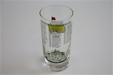 1986 Masters Tournament Commemorative Champions Glass Listing Winners - Nicklaus Win