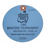 1985 Masters Tournament Wednesday Ticket #03380 - Hubert Green Par 3 Champion