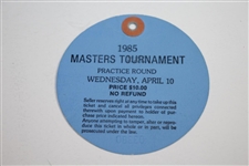 1985 Masters Tournament Wednesday Ticket #03380 - Hubert Green Par 3 Champion