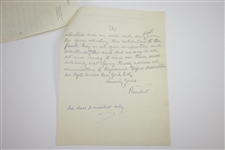 1929 Ryder Cup Hand-Written Correspondence Letter to Professionals - Class A Only