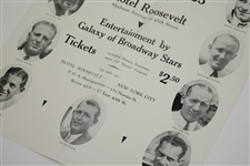 1933 U.S. Ryder Cup Team Farewell Dinner at Hotel Roosevelt Poster - June 14th