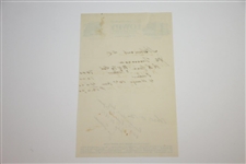 Joe Turnesa Signed Hotel Receipt from The Lowry St. Paul, Minn. JSA ALOA