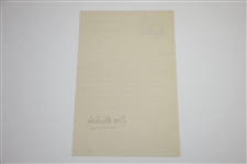 1935 Scott Crisholm Signed Letter from to PGA's Jacobus - Ryder Cup Scouting Content
