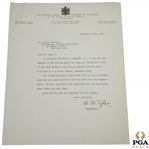1935 British Empire Chamber of Commerce to PGAs Jacobus Inviting Teams to Lunch