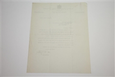 1935 British Empire Chamber of Commerce to PGA's Jacobus Inviting Teams to Lunch