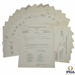 Twenty-One Signed PGA Sectional & Club 1933 U.S. Ryder Cup Team Member Ballots