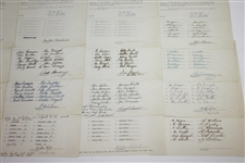 Twenty-One Signed PGA Sectional & Club 1933 U.S. Ryder Cup Team Member Ballots