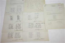 Twenty-One Signed PGA Sectional & Club 1933 U.S. Ryder Cup Team Member Ballots
