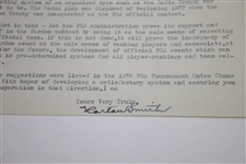 Horton Smith Signed 1941 Ryder Cup Team Nomination Proposal - Vardon Trophy JSA ALOA