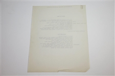 1942 American Red Cross Thank You Letter with 1942 Ryder Cup Charity Match Content