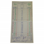 Paul Runyan Signed La Jolla Country Club Scorecard - Dated 5/27/58 JSA ALOA