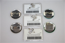 Seven Official Masters Tournament Press Badges - 1985, 1987, 1988, 1993, 2000, 2001, & 2002