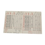 1952 Original Augusta National Used Scorecard - Slightly Trimmed - Burkemo, Kroll & Kocsis