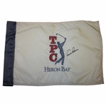 Arnold Palmer Signed TPC Heron Bay Embroidered Course Flown Flag FULL JSA #Y70798