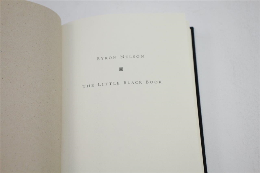 Ken Venturi's Personal Byron Nelson Signed 'The Little Black Book' with Slipcover JSA ALOA