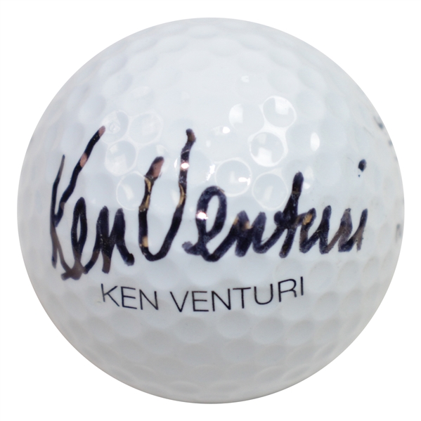 Ken Venturis Personal Signed Ken Venturi Logo Golf Ball JSA ALOA