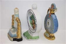 1972, 1974, & 1979 Bing Crosby National Pro-Am Ltd Ed Decanters