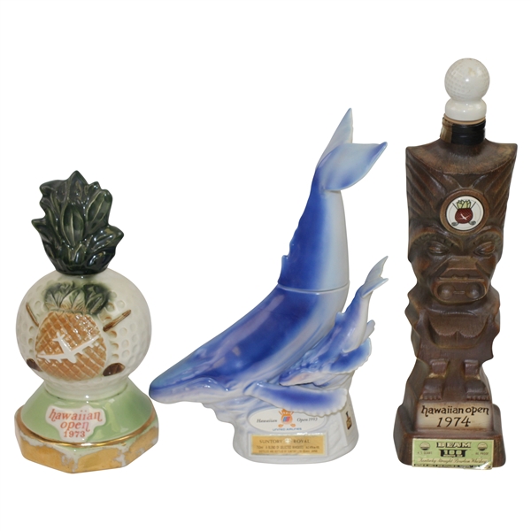 1973, 1974, & 1993 Hawaiian Open Ltd Ed Decanters