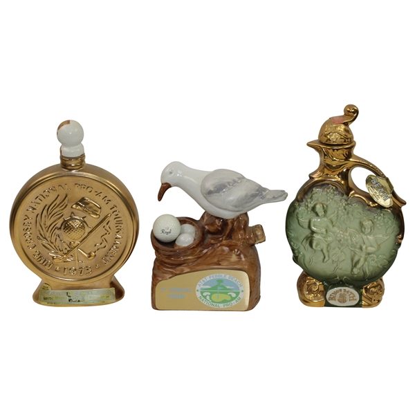 1973, 1975, & 1988 Bing Crosby National Pro-Am/AT&T Ltd Ed Decanters