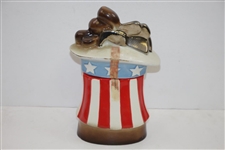 1972 US Open at Pebble Beach Ltd Ed Red, White, & Blue Golf Bag Themed Decanter
