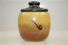 Circa 1910 Large Milk Glass Tobacco Humidor Purported to be by The Handel Co.