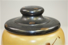 Circa 1910 Large Milk Glass Tobacco Humidor Purported to be by The Handel Co.