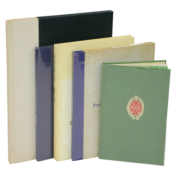 Monterrey Peninsula CC, Blackwood GC, Liberton GC, Princes GC Sandwich, & Garden City GC Club History Books