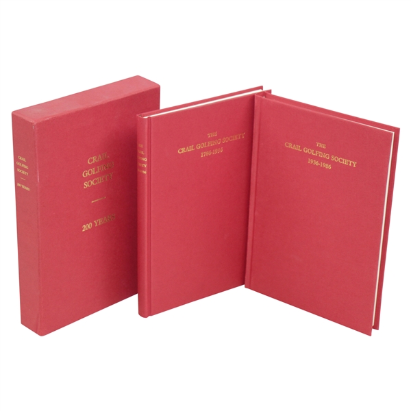 200 Years The Crail Golfing Society 1786-1936 & 1936-1986 Deluxe Books in Slipcover
