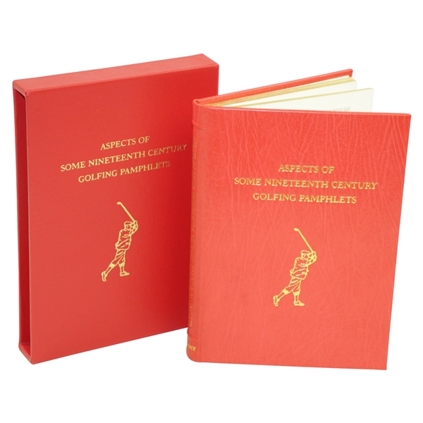 Aspects of Some Nineteenth Century Golfing Pamphlets Ltd Contributors Edition Book Bound in Chieftain Goatskin