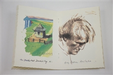 'Harold Riley for Alfred Dunhill' Sketch Book Signed by Harold Riley JSA ALOA
