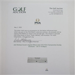 Jack Nicklaus Scorer's Signed Official Used 1973 PGA Championship Sunday Scorecard - Record Setting 12th of 18 Majors