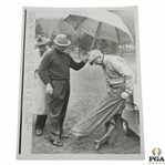 Sam Snead Holding Umbrella for President Dwight D. Eisenhower United Press Association Photo