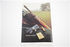 1975 The Walker Cup at The Old Course St. Andrews Official Program