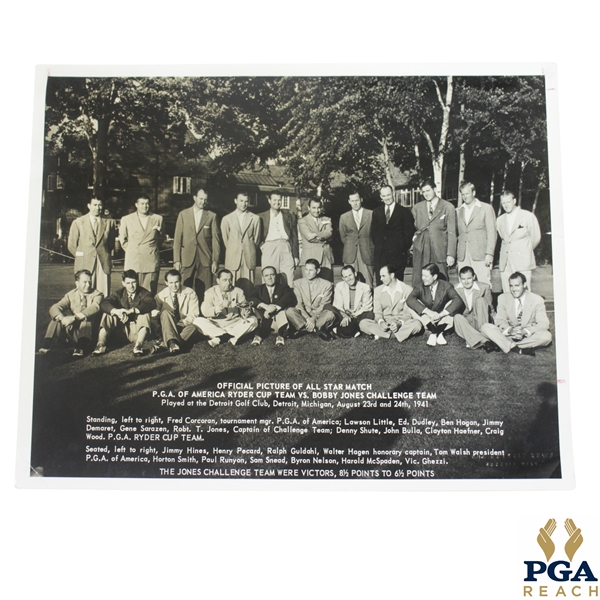 Bobby Jones Challenge Team vs PGA of America Ryder Cup Team Challenge Match Photo - 1941