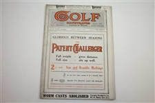 Three Vintage 1914 Golf Illustrated Magazines - March 20th, April 3rd, & April 10th 