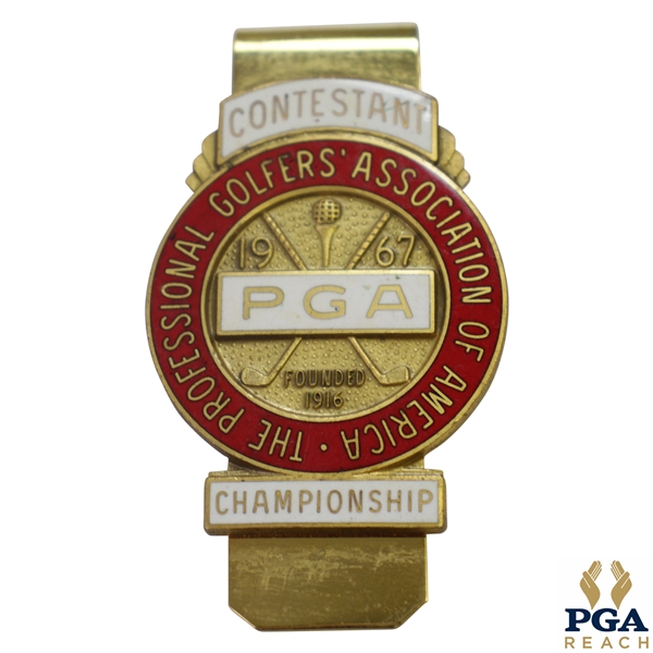 1967 PGA Championship at Columbine CC Contestant Badge - Don January Winner