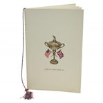 1967 Ryder Cup Matches at Champions Golf Club Victory Dinner Menu