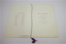 1971 Ryder Cup Matches at Old Warson Country Club Victory Dinner Menu