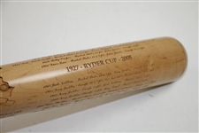 2008 Ryder Cup Matches at Valhalla Louisville Slugger Bat with Engraved Matches History