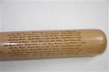 2008 Ryder Cup Matches at Valhalla Louisville Slugger Bat with Engraved Matches History