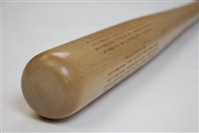 2008 Ryder Cup Matches at Valhalla Louisville Slugger Bat with Engraved Matches History