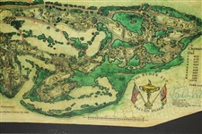1981 The Ryder Cup at Walton Heath Signed By Both Teams James Izatt Topographical Map JSA ALOA