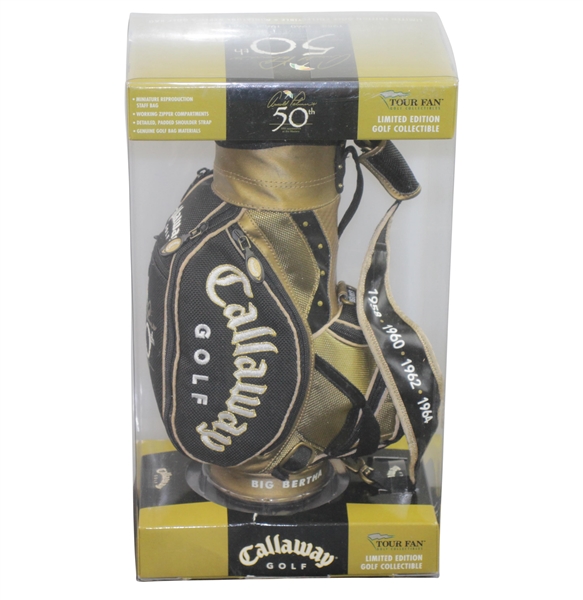 Arnold Palmers 50th Masters Appearance Lt Ed Commemorative Callaway Mini Golf Bag - April 2004