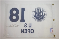 Tom Watson Signed 1982 US Open at Pebble Beach White 18 Flag FULL JSA #Z93818