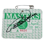 Bernhard Langer Signed 1985 Masters Series Badge #A6654 JSA #AA73158