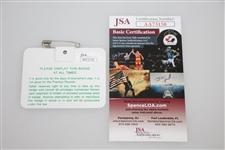 Bernhard Langer Signed 1985 Masters Series Badge #A6654 JSA #AA73158