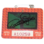 Bernhard Langer Signed 1993 Masters Series Badge #A10259 JSA #AA73157