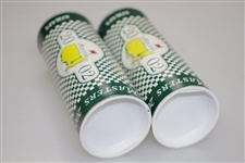 Two 2002 Masters Tournament Tube Sleeves of Strata Masters Logo Golf Balls